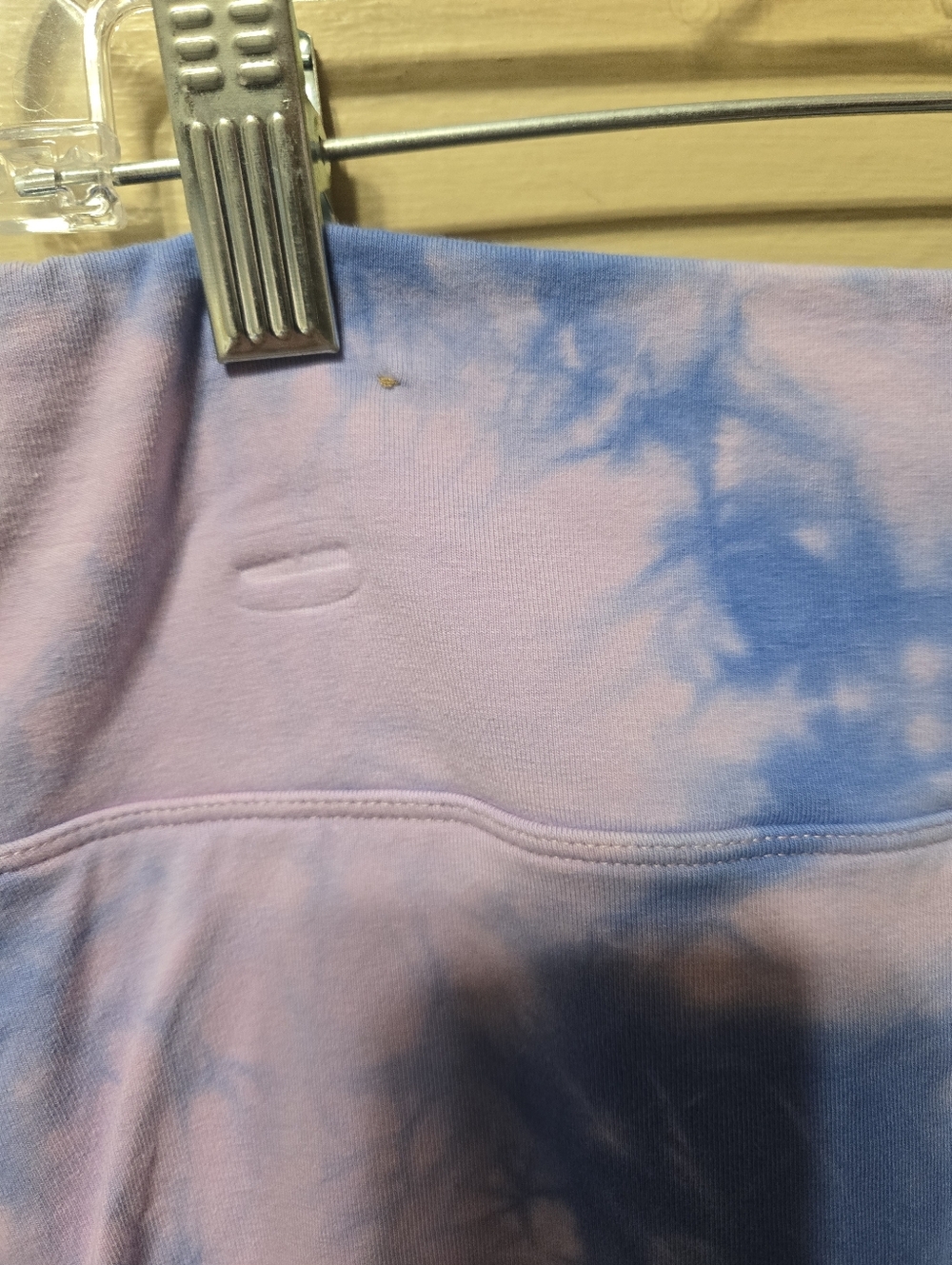 PINK Victoria's Secret High Waist Crossover Pink Blue Tie Dye Skort Size: L - Picture 3 of 6